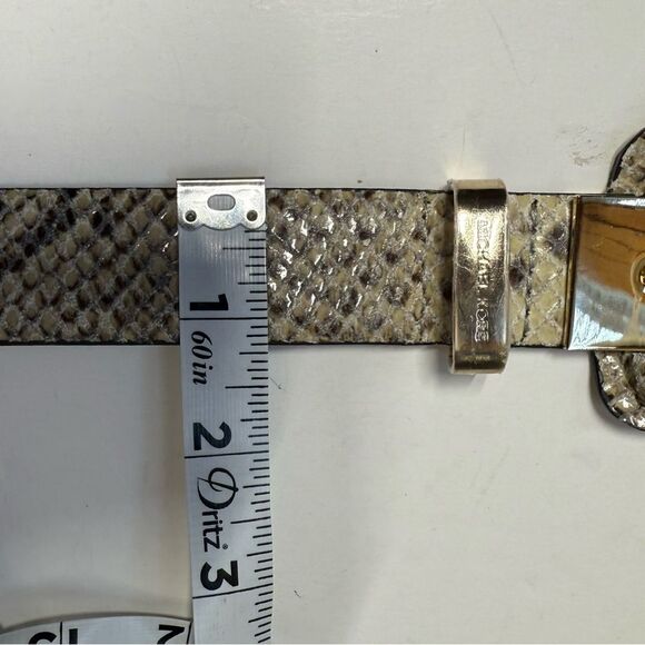 Michael Michael Kors Genuine Leather Snake Belt in Small main image 7